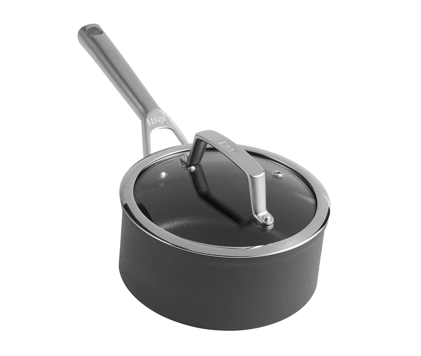 Ninja ZEROSTICK 16cm Saucepan, Hard Anodised Aluminium [C30216UK] Induction Compatible, Dishwasher Safe Gray