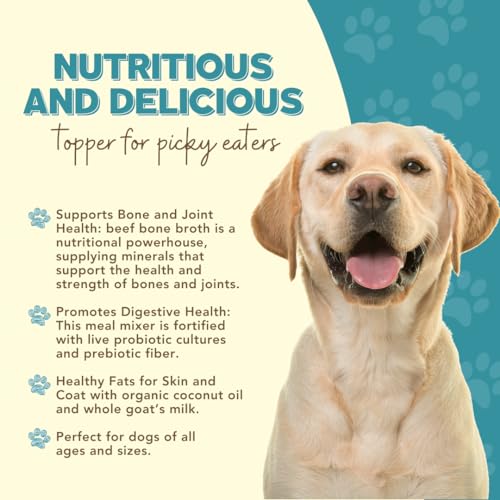 Remy’s Kitchen Beef SuperfoodPLUS Meal Mixers for Dogs - USA Sourced Meal Toppers for Dogs, Supporting Joint, Gut, and Heart Health - Dog Prebiotics and Probiotics Food Mixers - 5 oz