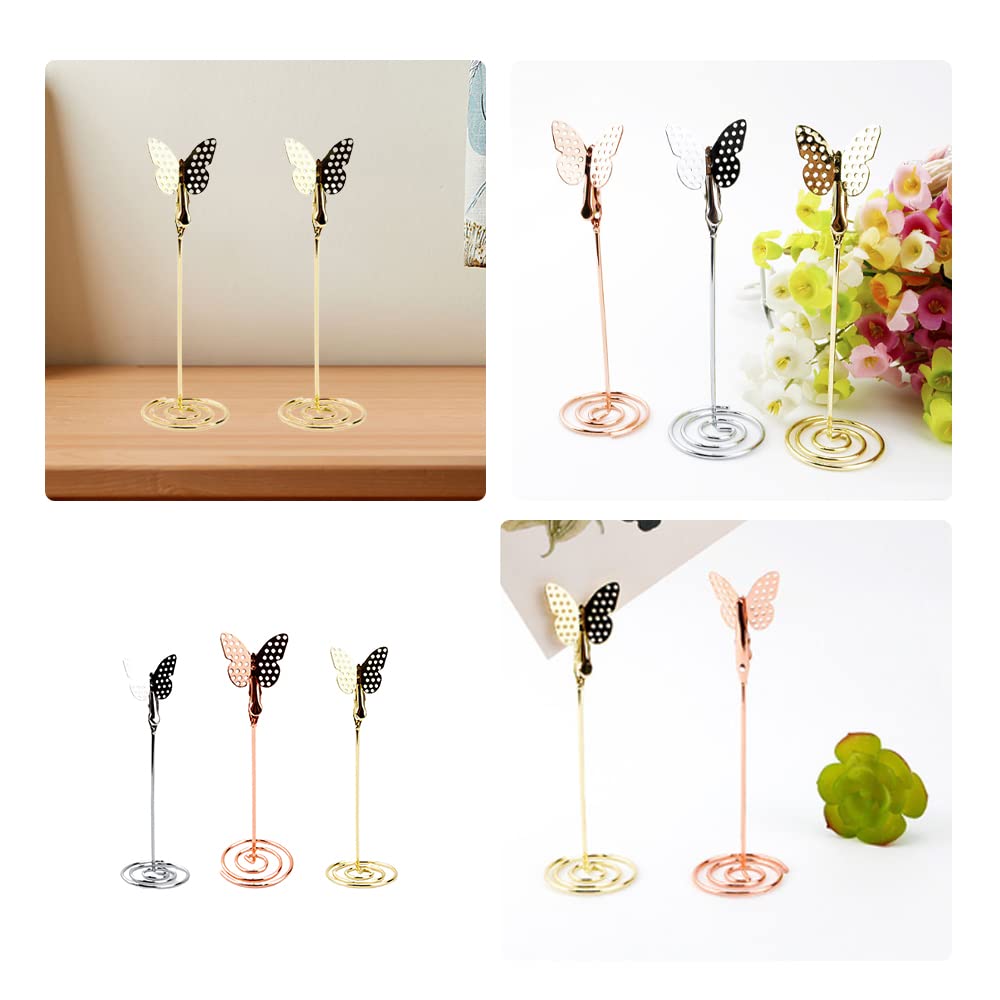 NOOMIEQCF 3 Pcs Photo Clip Holders Multifunctional Place Card Holders Creative Table Number Holders for Parties Gatherings Offices Home