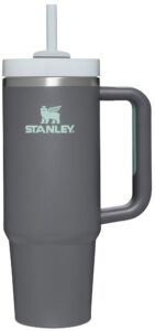 stanley quencher h2.0 flowstate stainless steel vacuum insulated tumbler with lid and straw for water, iced tea or coffee, smoothie and more, charcoal, 30 oz