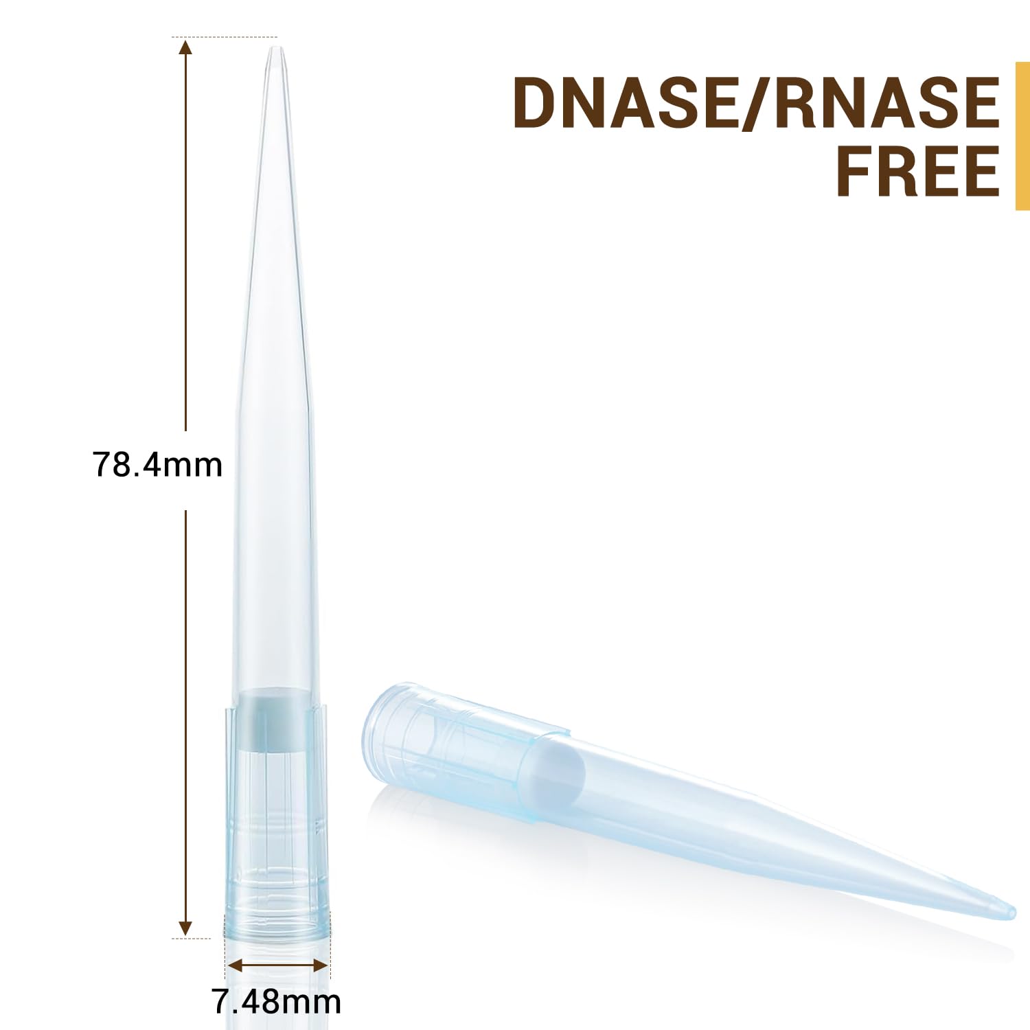 4E's USA 1000µL Pipette Tip - Universal Tips, RNase/DNase Free, Pyrogen Safe, Sterile Blue Pipette Tip with Filter, 96 Tips Racked