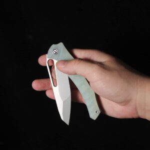 CIVIVI Spiny Dogfish Folding Knife, Gavko Knives Pocket Knife for EDC, 3.47" Utility Knife 14C28N Steel Blade G10 Handle Thumb Hole Opener Liner Lock C22006-2