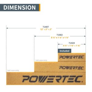 POWERTEC 71424V Abrasive Cleaning Stick for Sanding Belts & Discs 4-1/2" 2PK | Natural Rubber Eraser - Woodworking Shop Tools for Sanding Perfection