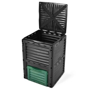 IRONMAX Garden Compost Bin, Outdoor 80 Gallon (300L) Composter, BPA Free Material & Easy Assembly, Composting Barrel for Fast Creation of Fertile Soil