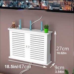 pizarra Wireless WiFi Router Storage Boxes Wooden Box Cable Wire Bracket Wall Plug Board Storage Shelf L