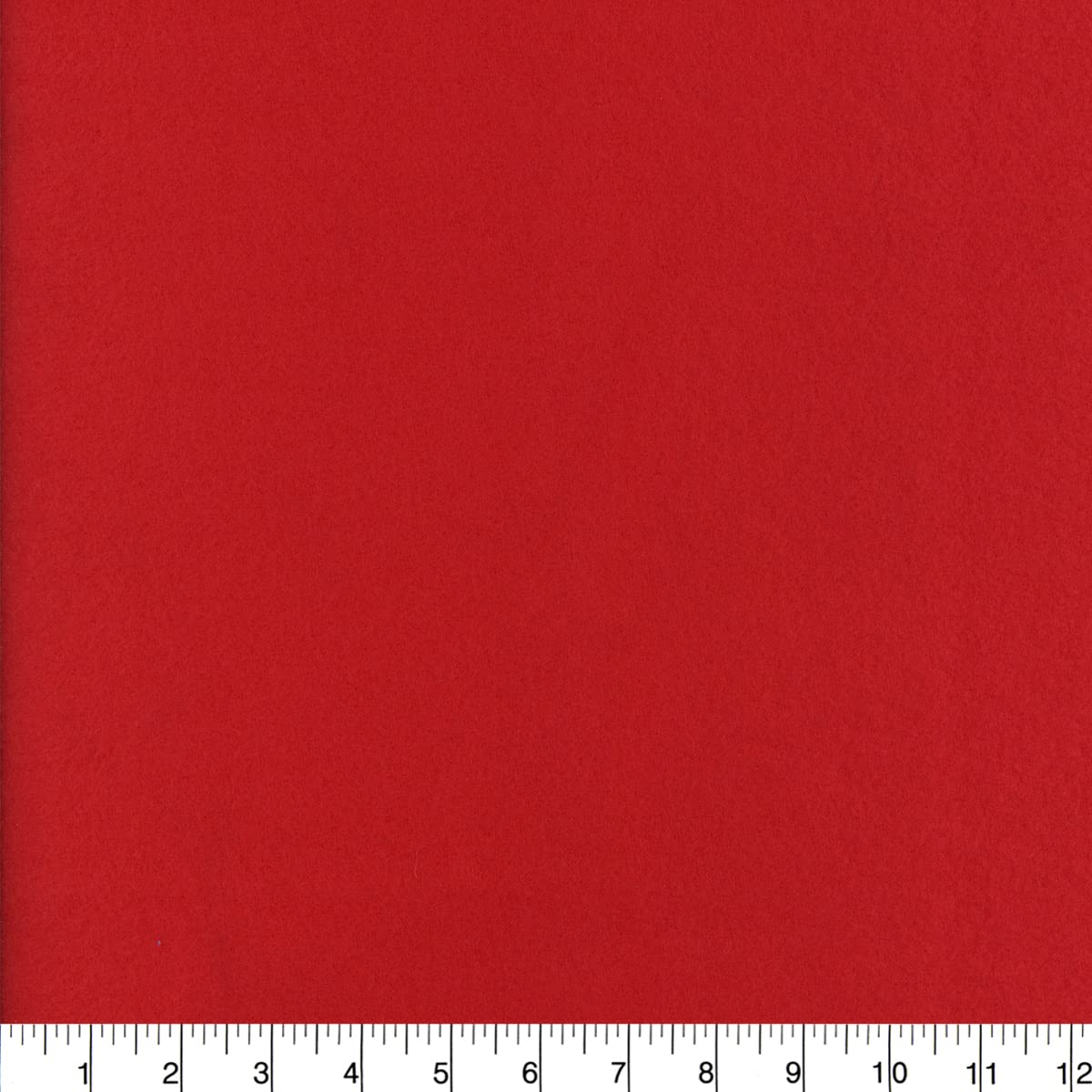 TEXTILE CREATIONS INC. Double Brushed Solid Fleece, Red Cut by The Yard