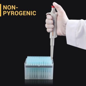 4E's USA 1000µL Pipette Tip - Universal Tips, RNase/DNase Free, Pyrogen Safe, Sterile Blue Pipette Tip with Filter, 96 Tips Racked