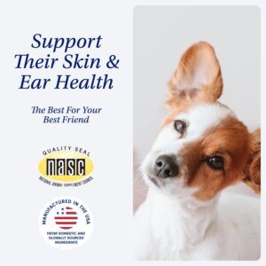 PetLab Co. Ear & Coat Support Bundle: Support Ear Health & Hygiene with Our Dog Ear Cleaner 4 Ounces & Itch Relief Chews Designed to Support Optimum Skin Condition & Maintain Skin Health 30 Count