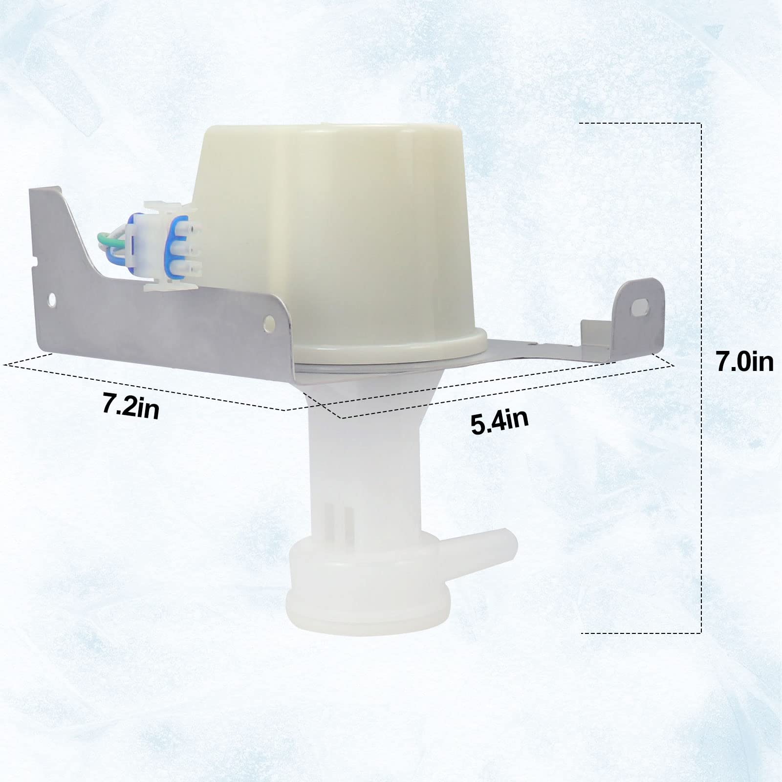 ZATUX 2217220 Ice Maker Circulation Pump Assembly Compatible with Whirl-Pool G-E Replaces Water Pump WP2217220 2185531 AP6006664 PS11739740 WR57X10028