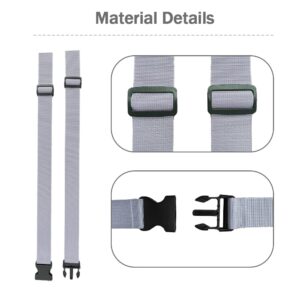 Elderly Shower Chair Seat Anti-Slip Belt, Universal Bath Bench Buckle Strap Nursing Care Supplies for Disabled Patient Bedridden (Grey)