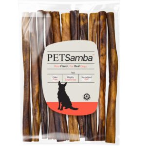 PETSamba 12 Inch Beef Collagen Sticks [12-Pack] – Collagen Bully Sticks for Dogs – All Natural – Highly Digestible