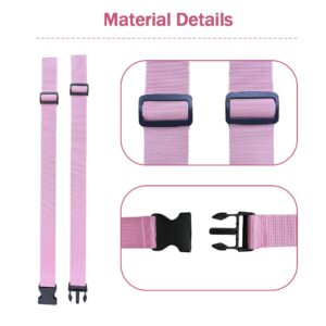 Elderly Shower Chair Seat Anti-Slip Belt, Universal Bath Bench Buckle Strap Nursing Care Supplies for Disabled Patient Bedridden (Pink)