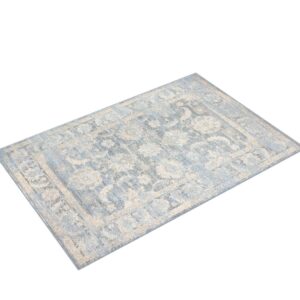 Loloi Odette Collection 5'-3" x 7'-9" Area Rug in Sky/Beige - Designer Long Runner Rug, Neutral Runner Rug for Hallways & Entryways, High-Traffic Area Rug