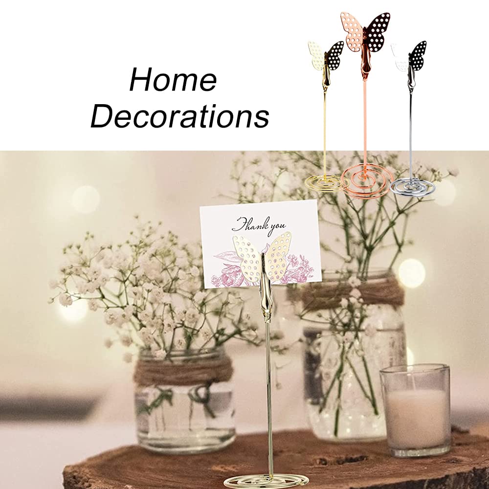 NOOMIEQCF 3 Pcs Photo Clip Holders Multifunctional Place Card Holders Creative Table Number Holders for Parties Gatherings Offices Home