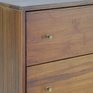 Grain Wood Furniture Mid Century 6-Drawer Dresser, Brushed Walnut