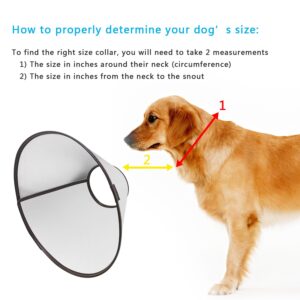 Adjustable Dog Elizabeth Collar Latest Upgrade Felicey Pet Protective Collar with Soft Edge Dog Neck Cone Recovery Cone Collar for Anti-Bite Lick, Surgery or Wound Healing (S)