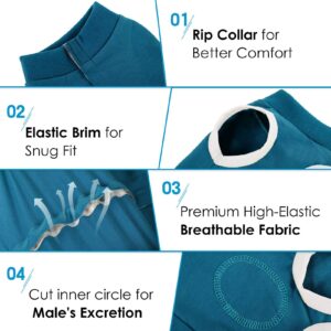 AOFITEE Dog Recovery Suit, Dog Surgical Recovery Suit for Female Dogs After Surgery, Breathable Dog Onesie for Surgery Abdominal Wounds, Dog Cone E-Collar Alternative for Male Female Anti Licking