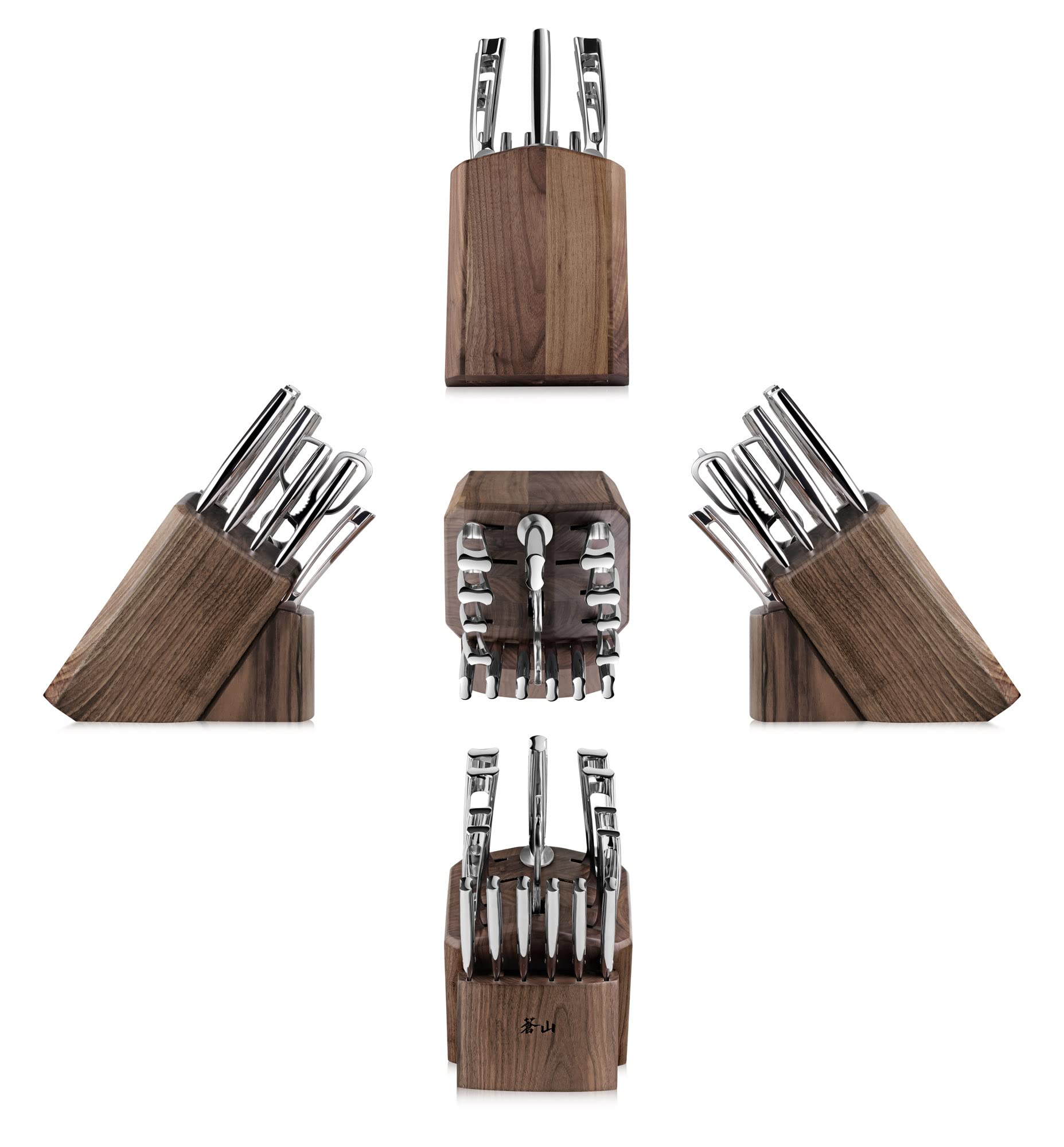 Cangshan N1 Series 1024784 German Steel Forged 17-Piece Knife Block Set, Walnut