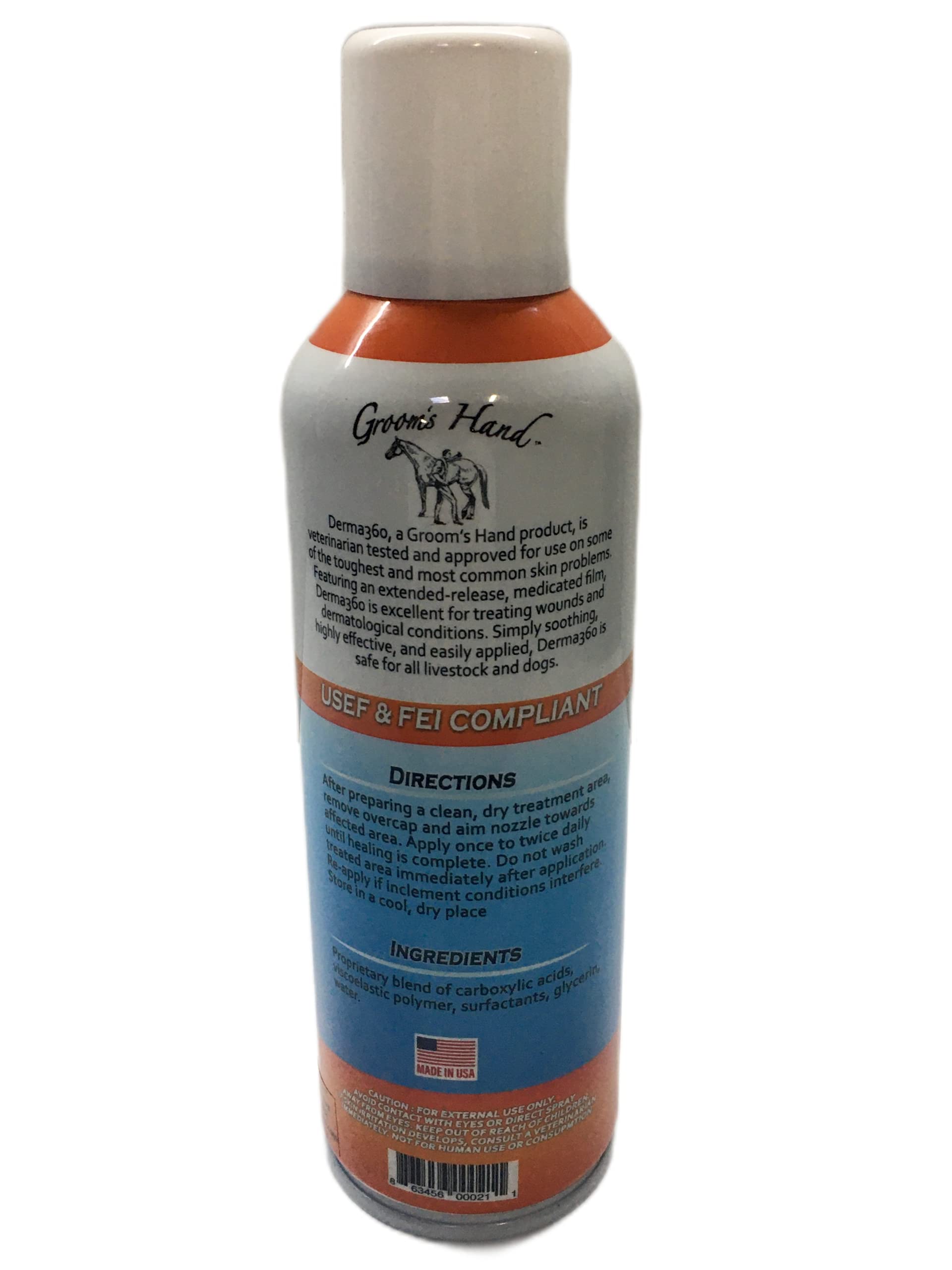 Groom's Hand Derma 360 Hoof Wound and Skin Treatment Spray 7oz.