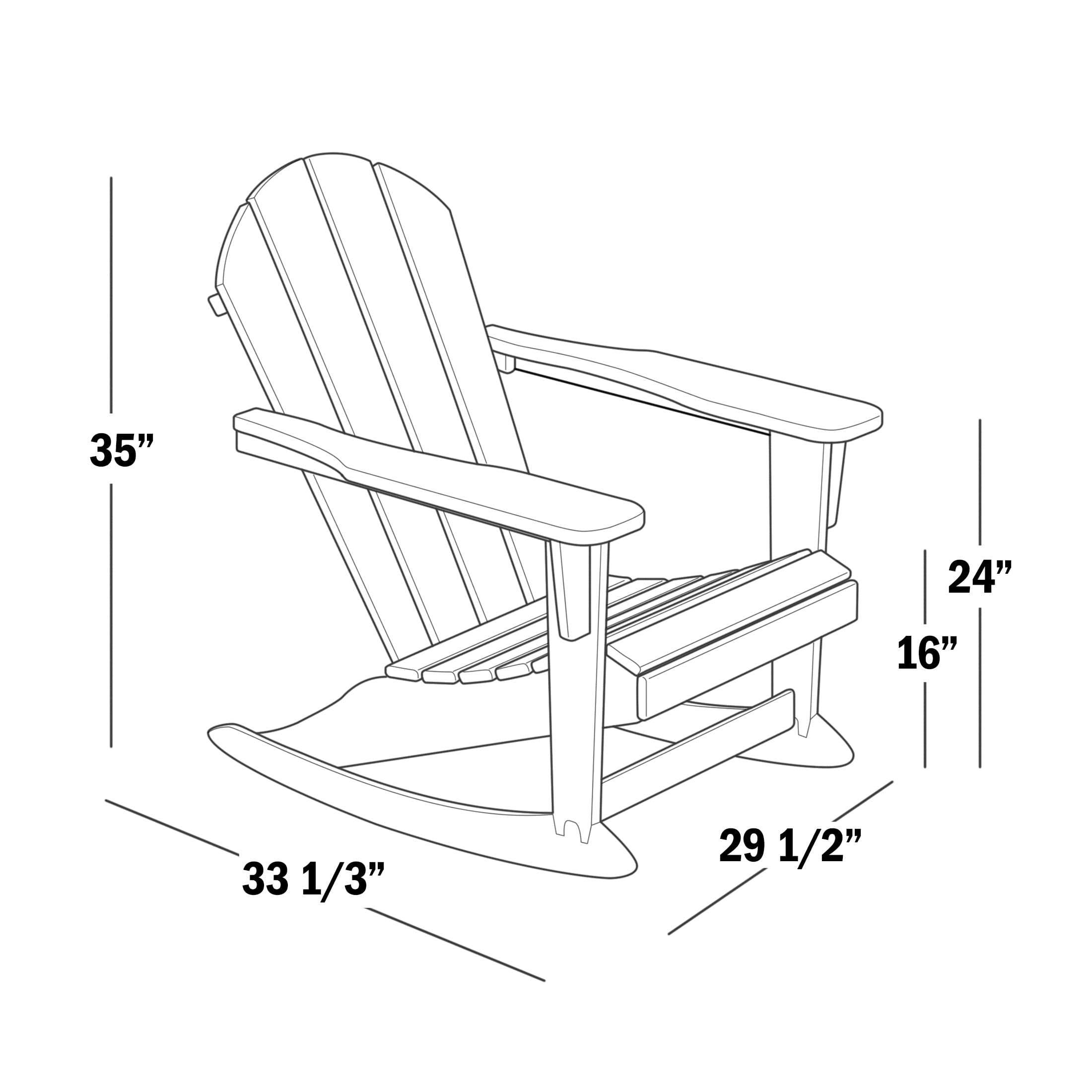 WestinTrends Malibu 3 Piece Outdoor Rocking Chair Set, All Weather Poly Lumber Porch Patio Adirondack Rocking Chair Set of 2 with Side Table, Sand