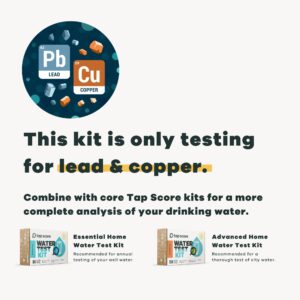 Tap Score Lead & Copper in Water Test Kit | Well or City | Full Report | EPA Certified Drinking Water Labs | #1 Best Home Water Test 2021-24 NYT Wirecutter | 100% Unbiased