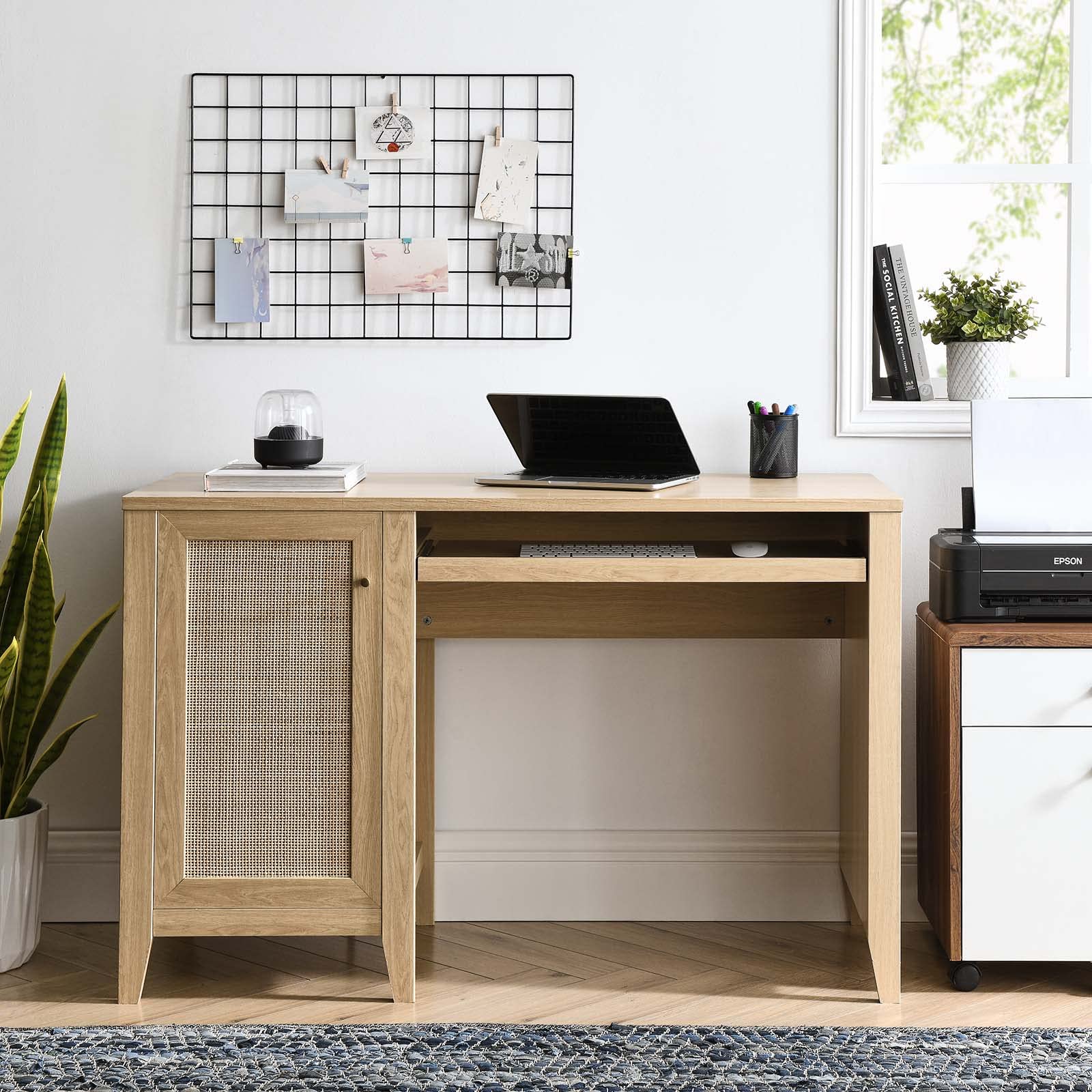 Modway Soma Desk, Oak, 47"