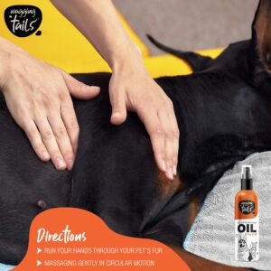 Wagging Tails 6-in-1 Soothing Oil 6.76 fl oz for Dogs | All Natural Ingredients Coconut Oil and Vitamin E Help Control Hair Fall & Improve Coat Shine and Softness