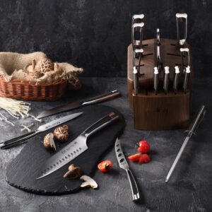 Cangshan N1 Series 1024784 German Steel Forged 17-Piece Knife Block Set, Walnut