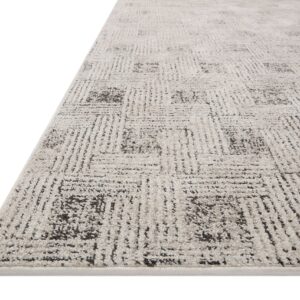 Loloi II Kamala Collection KAM-01 Grey/Graphite 4'-0" x 6'-0" Accent Rug