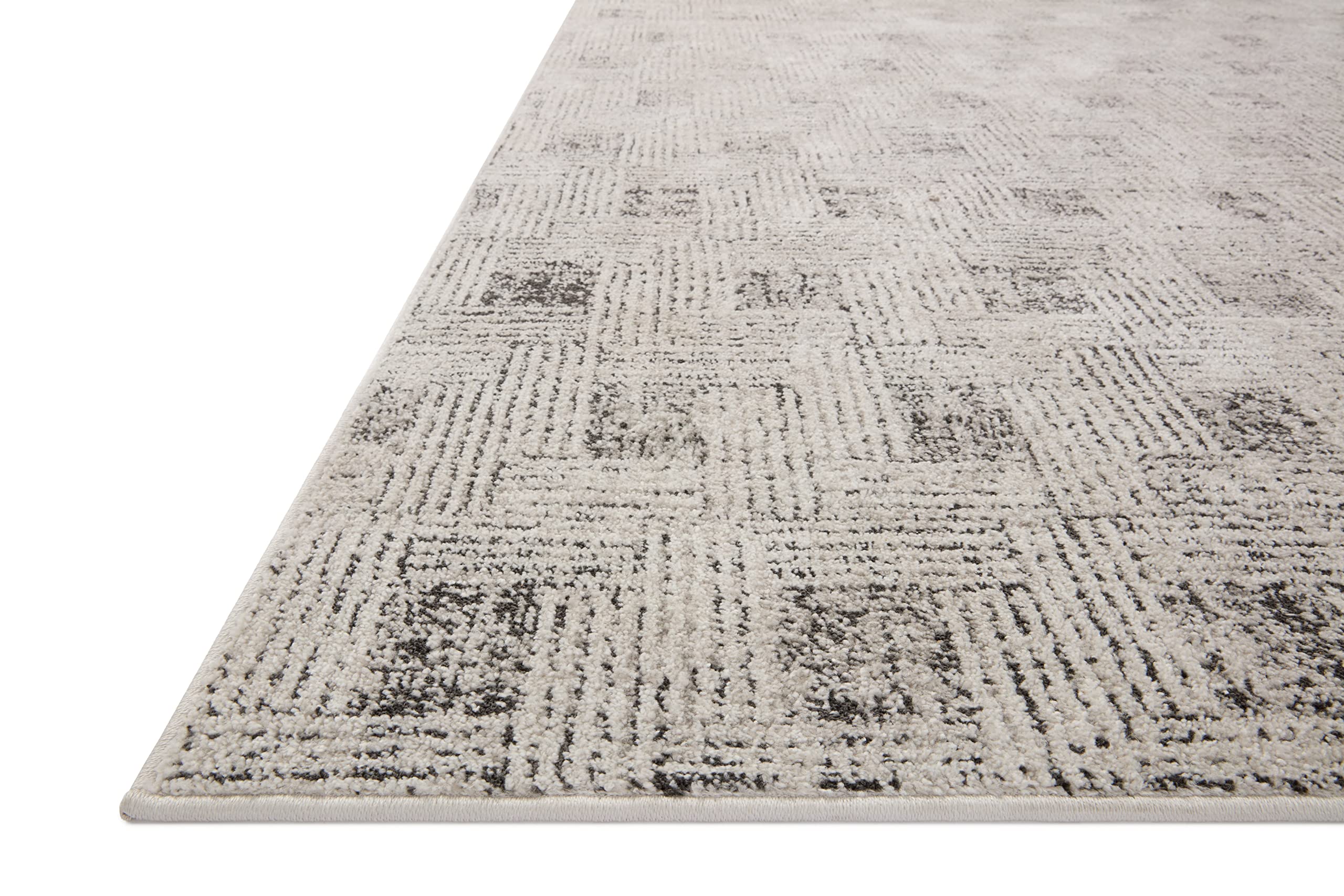 Loloi II Kamala Collection KAM-01 Grey/Graphite 4'-0" x 6'-0" Accent Rug