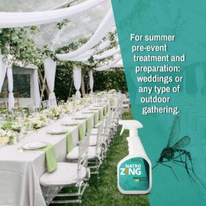 NatroZing Triple Action Mosquito Spray 11 oz Indoor & Outdoor,Mosquito Control for Patio and Yard,Mosquito Repellent for Home,Plant Extract Based,Non-Toxic,Child & Pet Safe