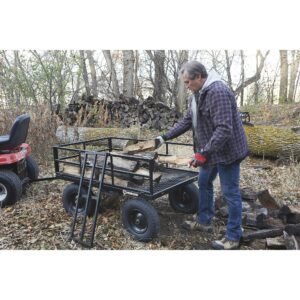 Strongway Steel Cart - 1500-Lb. Capacity, 52in.L x 34.7in.W x 30.5in.H, Model# STR1500