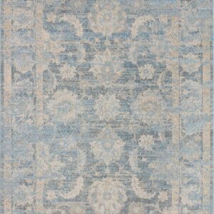 Loloi Odette Collection 5'-3" x 7'-9" Area Rug in Sky/Beige - Designer Long Runner Rug, Neutral Runner Rug for Hallways & Entryways, High-Traffic Area Rug