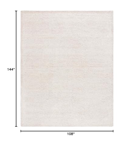 SAFAVIEH Metro Collection Area Rug - 9' x 12', Natural & Ivory, Handmade Wool, Ideal for High Traffic Areas in Living Room, Bedroom (MET999A)