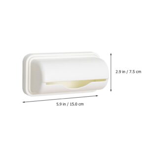 Garbage Bag Dispenser Roll Holder, Wall Mount Plastic Trash Bag Dispenser Single Side Loaded Organizer Storage Box Holder for Garbage Bag Grocery Bag Plastic Bag, 3pcs