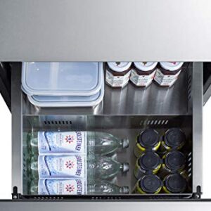 Summit Appliance ADRD24PNR 24" Wide 2-Drawer All-Refrigerator, ADA Compliant; Panel-ready Drawer Fronts (Panels NOT Included); 4.8 cu.ft Capacity; Door and Temperature Alarms; Frost-Free