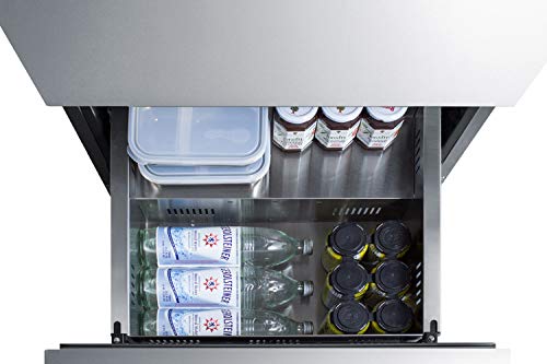 Summit Appliance ADRD24PNR 24" Wide 2-Drawer All-Refrigerator, ADA Compliant; Panel-ready Drawer Fronts (Panels NOT Included); 4.8 cu.ft Capacity; Door and Temperature Alarms; Frost-Free