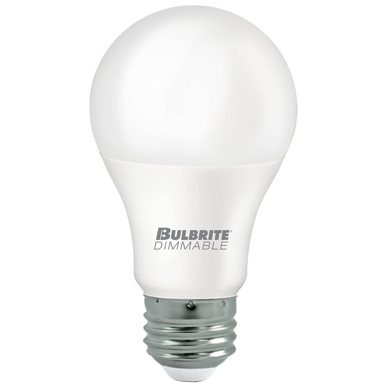 Bulbrite Pack of 12 Item 774235 A19 LED Bulb, 9W, 60W Equiv., Dimmable, 3000K, E26 Base, 120V Soft White Light, A-Type Bulb