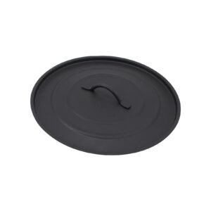 POLARBEAR Non-Stick Cast Iron Wok Small Wok Pan with Iron Lid Wooden Handle Suitable for All Stoves, 9" Mini Wok