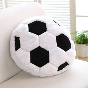 XIYUAN 2Pack 13.8" Football Throw Pillow Plush Soccer Pillow Filled Sports Balls Toy Soft and Durable Soccer Basketball Sports Throw Pillow Cushion Sleep Travel Pillow Sports Toy Gift (Football)