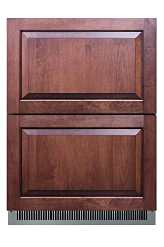 Summit Appliance ADRD24PNR 24" Wide 2-Drawer All-Refrigerator, ADA Compliant; Panel-ready Drawer Fronts (Panels NOT Included); 4.8 cu.ft Capacity; Door and Temperature Alarms; Frost-Free