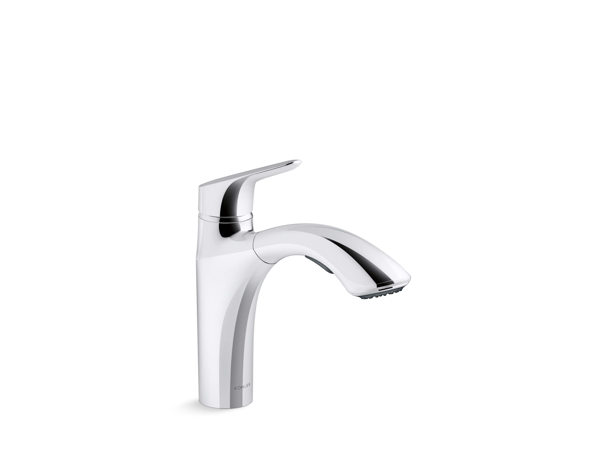 Kohler 30468-CP Rival Single Handle Pull-Out Kitchen, Laundry, Utility Sink Faucet, Polished Chrome, 1.5 gpm