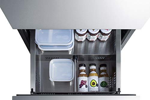 Summit Appliance ADRD24PNR 24" Wide 2-Drawer All-Refrigerator, ADA Compliant; Panel-ready Drawer Fronts (Panels NOT Included); 4.8 cu.ft Capacity; Door and Temperature Alarms; Frost-Free