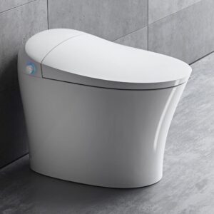 SWAN S-Pro Toilet - Smart Bidet One Piece Toilet for Bathrooms Warm Water Sprayer, Heated Seat, Automatic Flushing, LED lights, Auto Open & Close, Air Dryer| Luxury Smart Toilet | App Enabled |