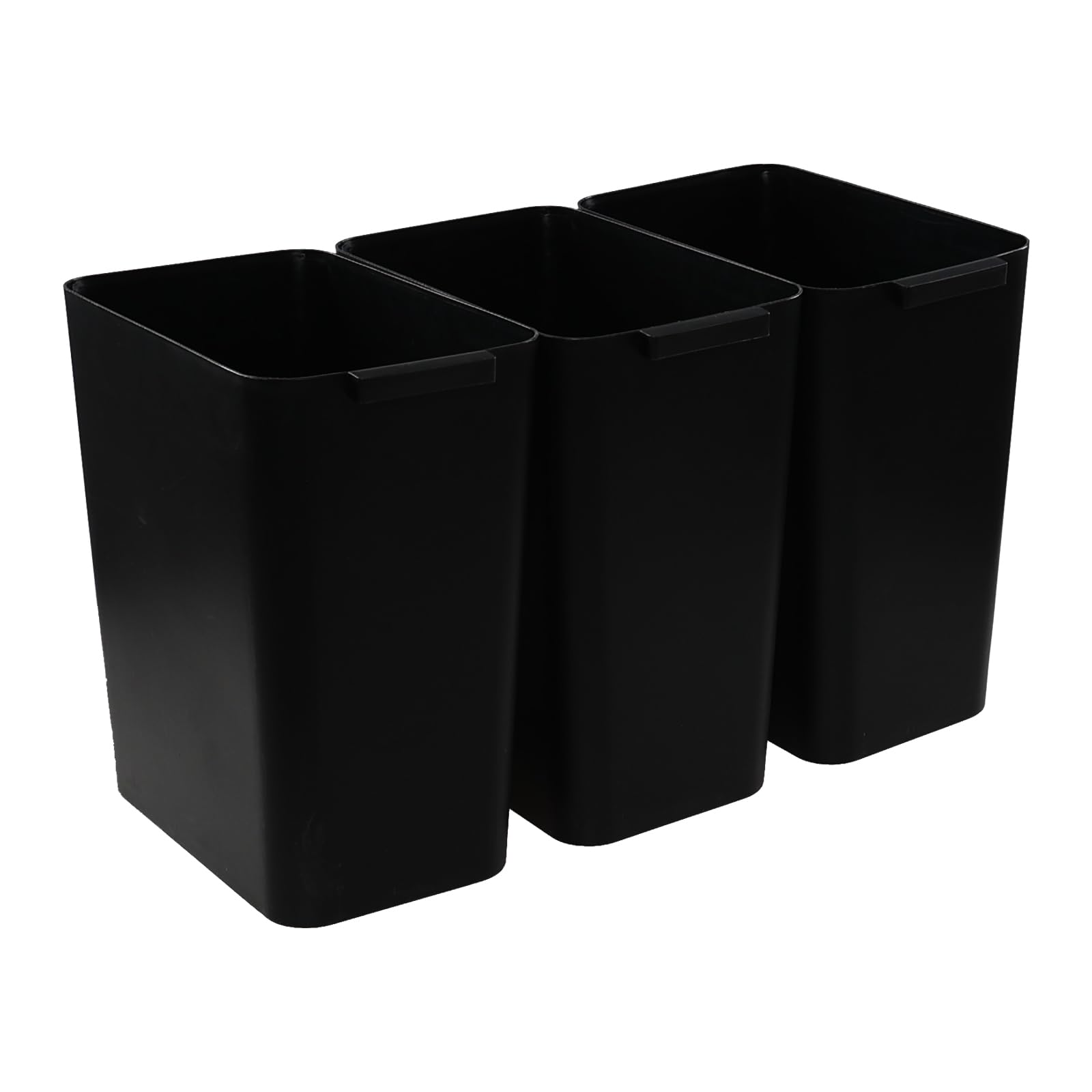 Tstorage 4.5 Gallon Plastic Office Wastebasket, Plastic Trash Cans, Black, 3 Packs