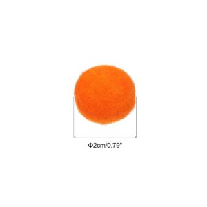 PATIKIL Wool Felt Ball Beads Wool Felting Pom 2cm 20mm Orange for Home Crafts Handcrafts Project DIY Pack of 10