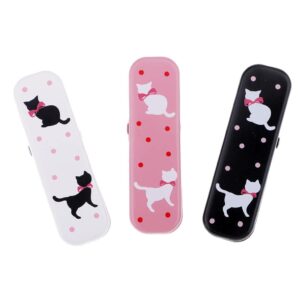 deevoka 3pcs/set cherry kimono clips for japanese kimono, cats