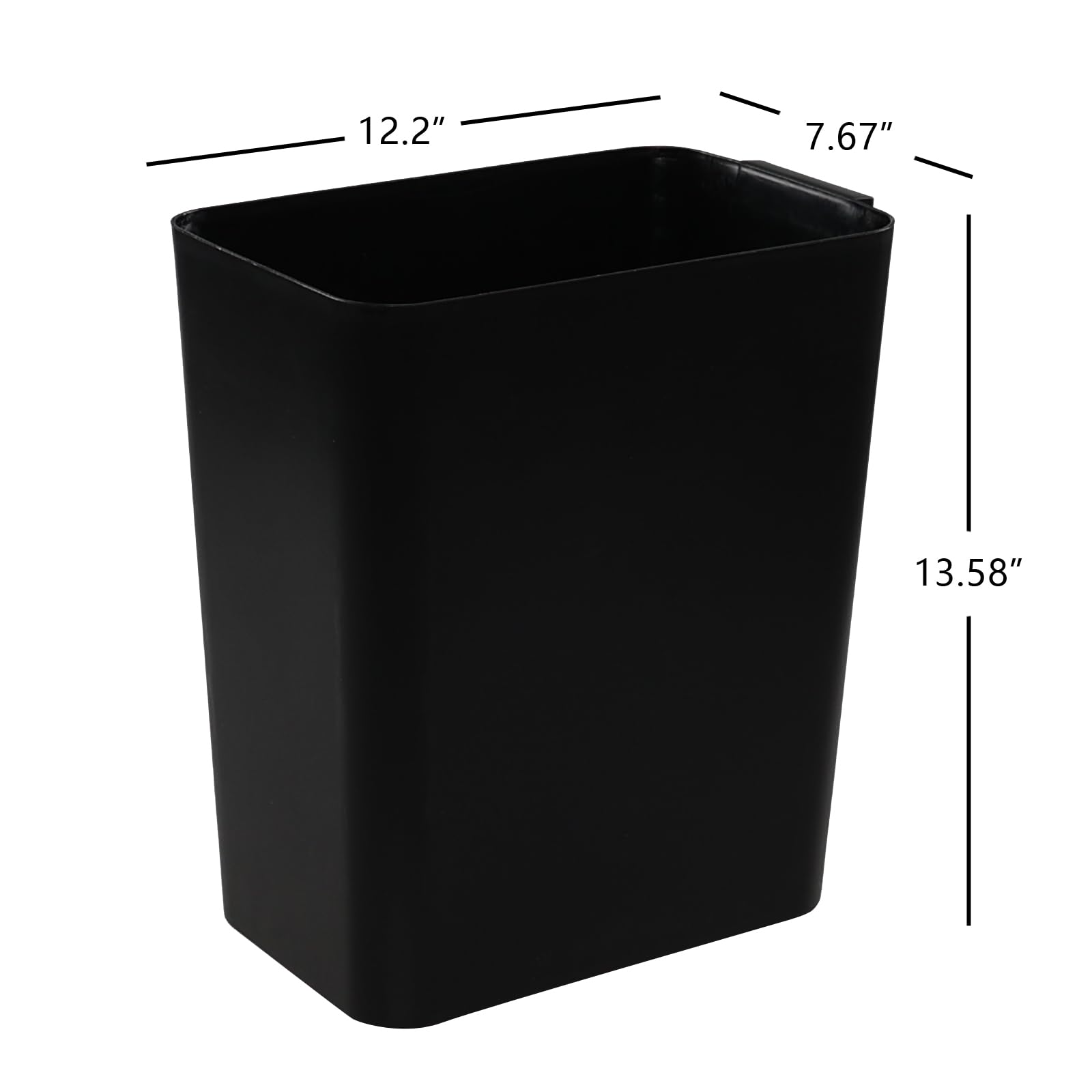 Tstorage 4.5 Gallon Plastic Office Wastebasket, Plastic Trash Cans, Black, 3 Packs