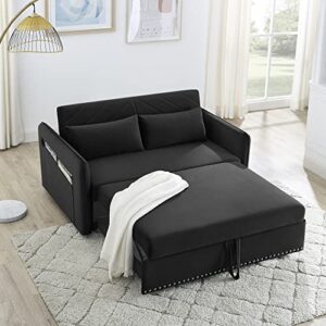 holakivelvet pull out sofa bed loveseat sofa couch with usb charging port