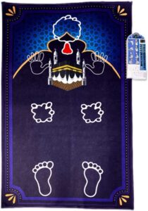 electronic adult/children educational interactive prayer mat-islamic, smart intelligent muslim prayer mat, dark blue